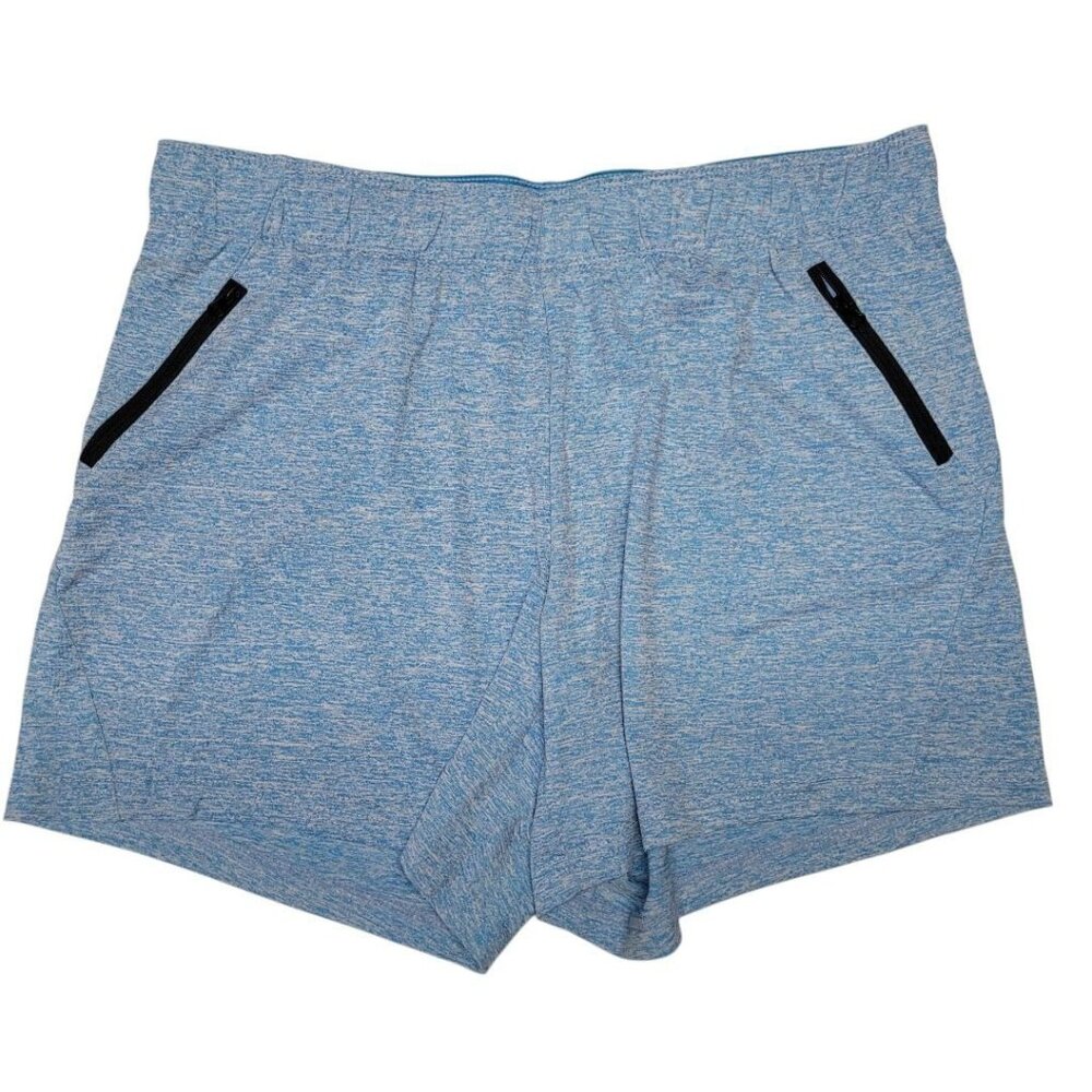 Liberty‎ Pro Shorts Athletic Lightweight Zip Pockets Elastic Waist Womens M Blue